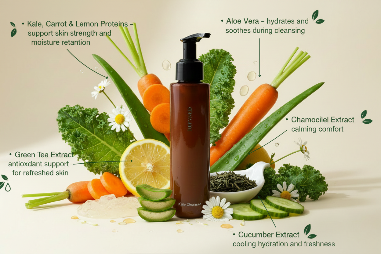 Kale Face Cleanser | Protein-Powered, Hydrating Skincare